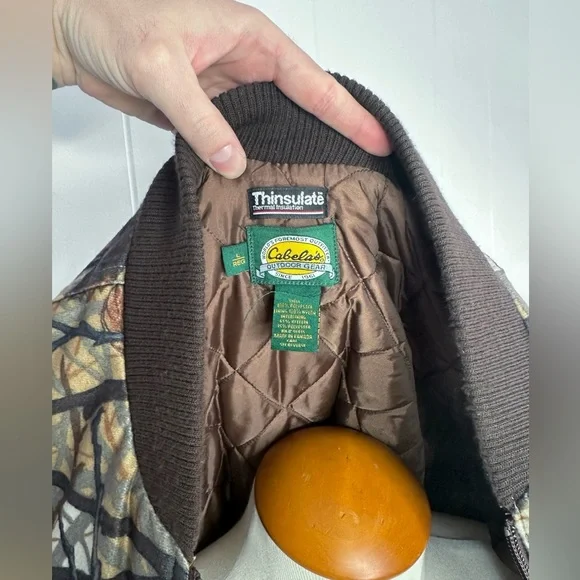 Vintage Cabelas Skyline Camo 2 piece Set - Insulated Hunting Jacket & Pants - Picture 3 of 15